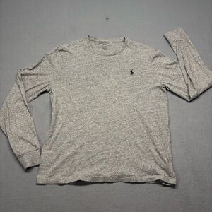 Polo Ralph Lauren Long Sleeve T-Shirt Gray Crew Neck Men's Size Large